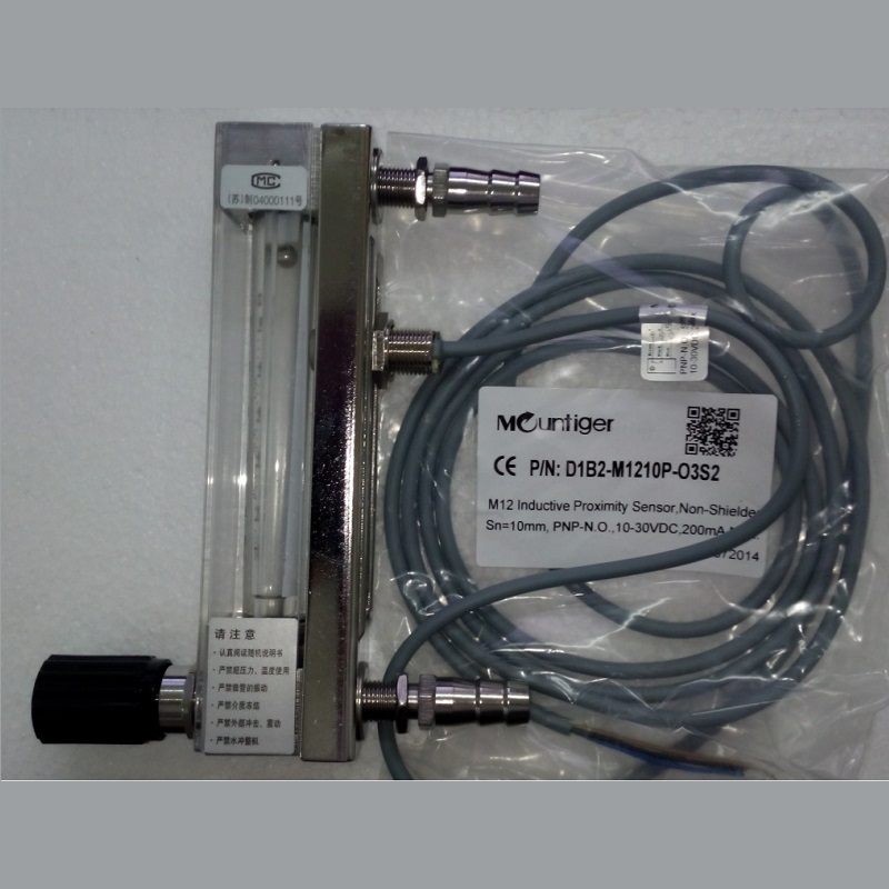 DK800-6F带报警防腐玻璃管浮子流量计,双环不锈钢玻璃转子流量计