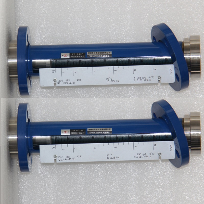 FA10-50F耐腐型流量计 DN50活动法兰 不锈钢接头玻璃转子流量计