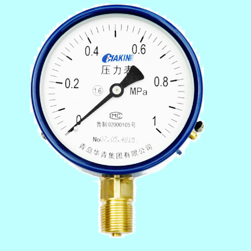 Y40压力表,Y40Z轴向不带边 表面40mm 铜接头 外螺纹 青岛华青仪表